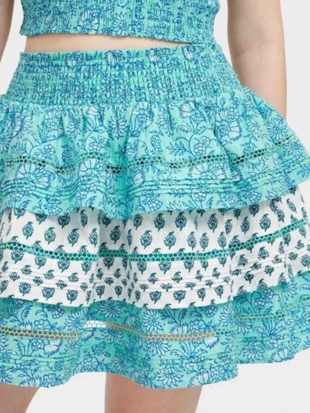 Roller Rabbit X Target Garden Floral Tiered Mini Skirt Size Large